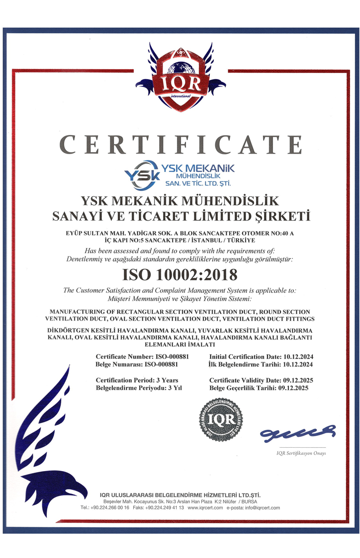 YSK MEKANİK 10002