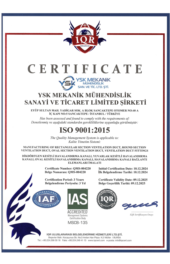 YSK MEKANİK 9001
